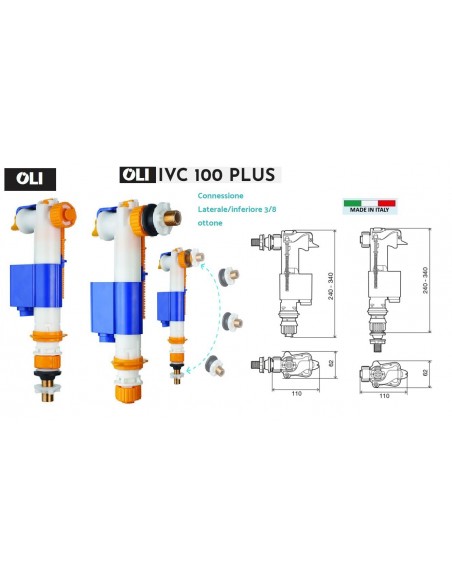 GALLEGGIANTE OLIVER 3/8'' IVC100 PLUS UNIVERSALE