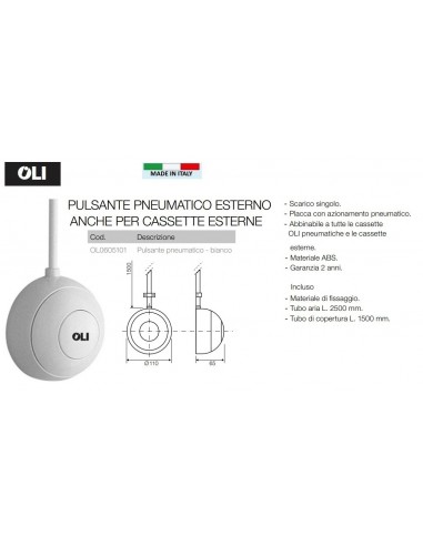 PULSANTE DA ESTERNO IN ABS BIANCO OL0605101
