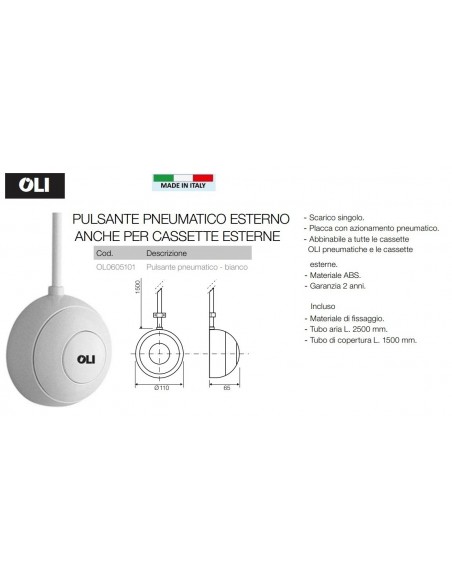 PULSANTE DA ESTERNO IN ABS BIANCO OL0605101