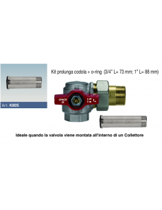 PROLUNGA DIAMETRO 3/4 PER VALVOLA SPACE 90°