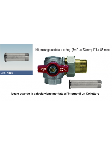 PROLUNGA DIAMETRO 1" PER VALVOLA SPACE 90°