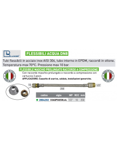 WASSERSCHLAUCH DN 8 WINKEL 10X1/2'' MÄNNLICH LÄNGE 250mm