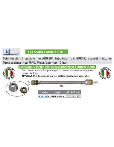FLESSIBILE PER ACQUA DN 10  FEMMINA 10X1/2''...