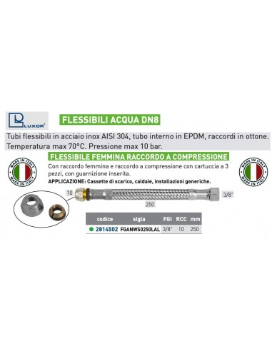 FLESSIBILE PER ACQUA DN 10 TS 10-3/8'' 10...