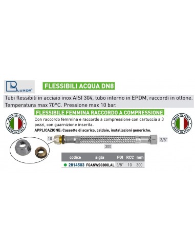 FLESSIBILE PER ACQUA DN 10 TS 10-3/8'' 10...