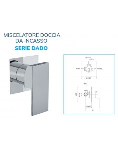 MISCELATORE DOCCIA QUADRO DA INCASSO