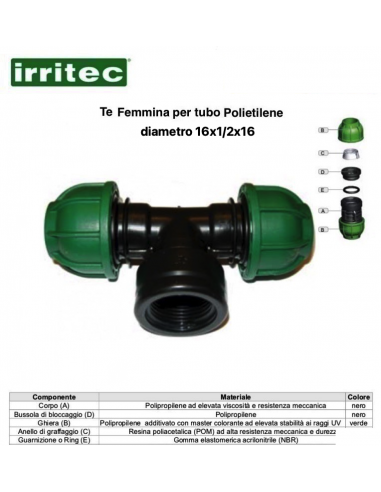 TE FEMMINA A COMPR.CONNECTO 16X1/2X16