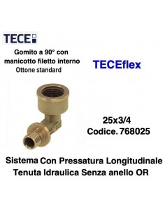 GOMITO A 90° TECEflex Femmina  25X3/4