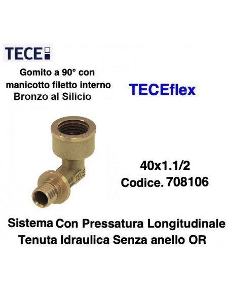 GOMITO A 90° TECEflex Femmina  40X1.1/2