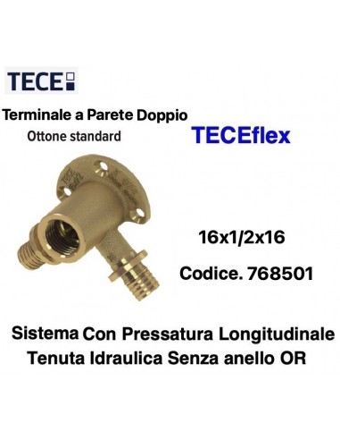 GOMITO DOPPIO CON STAFFA TECEflex F.1/2X16x16