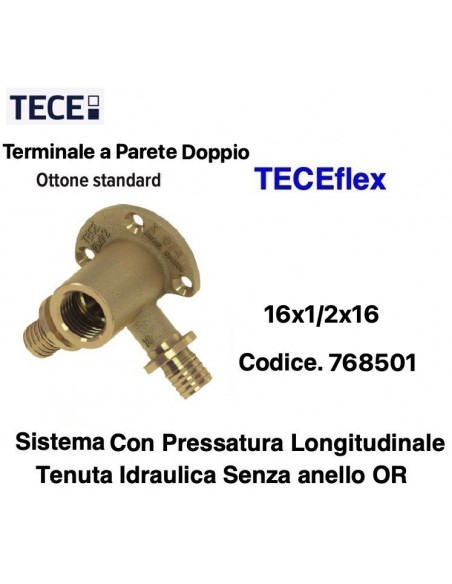 GOMITO DOPPIO CON STAFFA TECEflex F.1/2X16x16