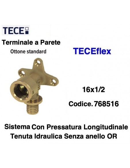 GOMITO A 90° TECEflex Femmina con staffa 20X1/2