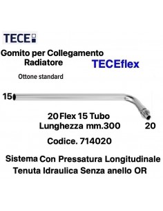 GOMITO CROMATO TECEflex 90° 20-15