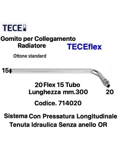 TECEflex verchromtes Winkel 90° 20-15