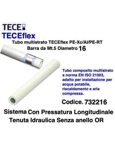 TUBE TECEflex NACKT IN STANGE DURCHMESSER 16 M 5