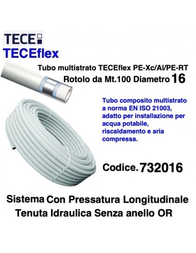 TUBO TECEflex NUDO IN ROTOLO DIAMETRO 16