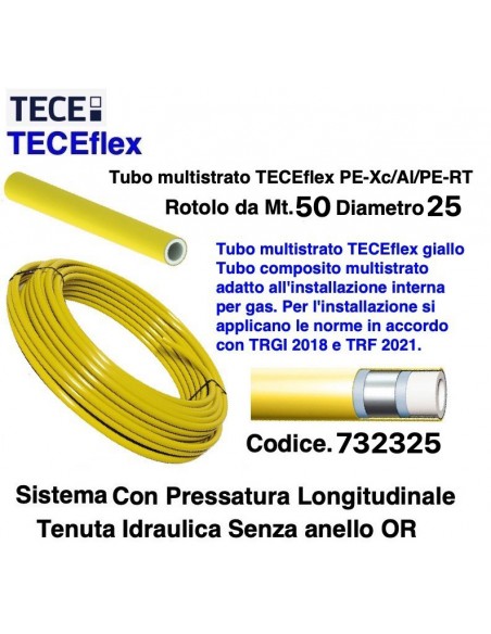 TUBO TECEflex NAKT GAS DURCHMESSER 25