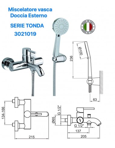 ZYLINDRISCHE AUFPUTZ-BADWANNE-DUSCHE...