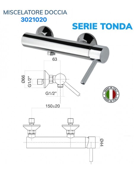 ZYLINDRISCHER DUSCHMISCHER FÜR DEN AUSSENBEREICH