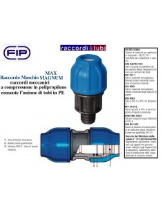 RACCORDO MASCHIO A COMPR.MAGNUM MAX FIP 25X3/4