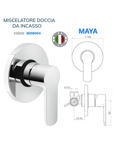 MISCELATORE DOCCIA MAIO DA INCASSO