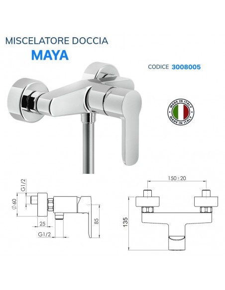 MISCELATORE DOCCIA MAIO DA ESTERNO