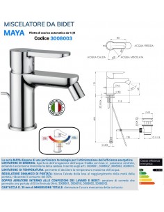MISCELATORE BIDET MAIO ECO CON PILETTA  AUTOMATICA DA 1.1/4
