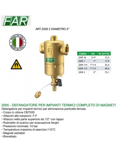 DEFANGATORE FAR DIAMETRO 2" MAGNETICO