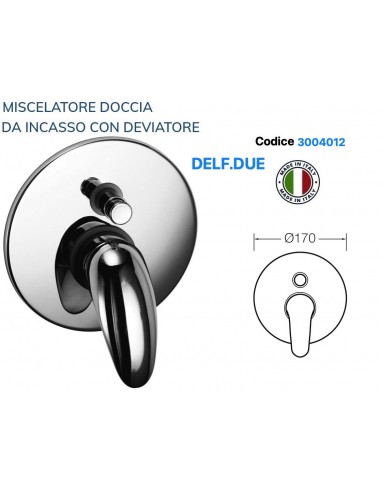 MISCELATORE DOCCIA CON DEVIATORE DA INCASSO DESIA