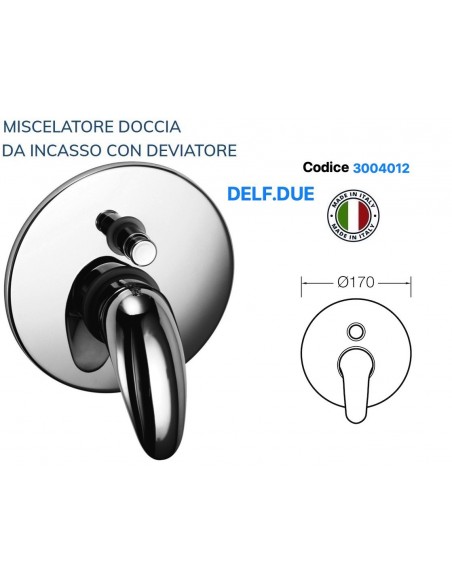 MISCELATORE DOCCIA CON DEVIATORE DA INCASSO DESIA