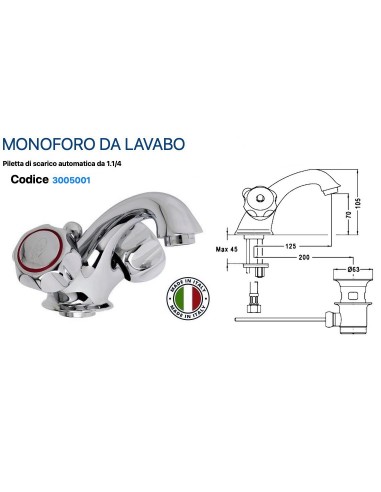 EINLOCH-WASCHBECKENARMATUR AUS VERCHROMTEM...