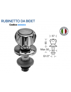 TRADITIONELLER BIDET-HANHABER AUS VERCHROMTEM MESSING NR....