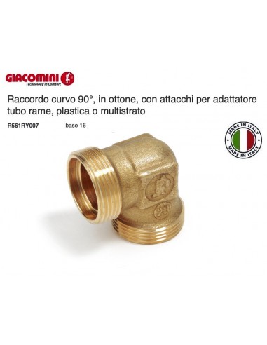 RACCORDO INTERMEDIO CURVO R561R BASE 16