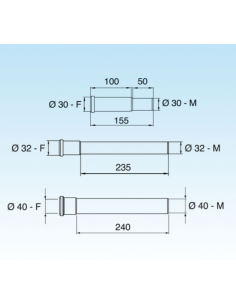 PROLUNGA LIRA 40X240 CON OR.BIANCA 2