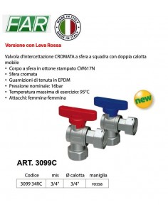 VALVOLA FAR SQUADRA 3/4 3099 34RC MANIGLIA ROSSA