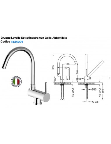 UNTERFENSTER-ARBEITSPLATTENMISCHER MIT...