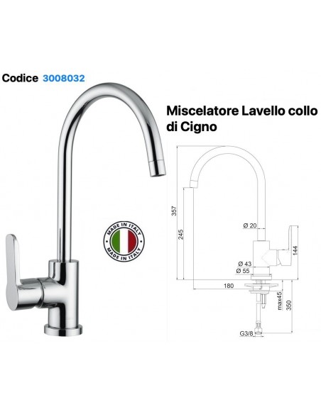 MISCELATORE LAVELLO MAIO LAVELLO COLLO CIGNO