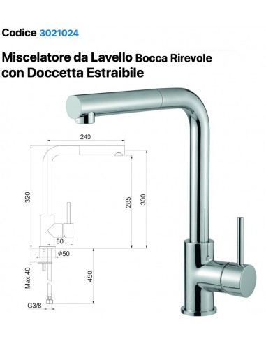 MISCELATORE LAVELLO CILINDRICA CON DOCCETTA...