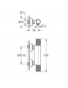 MISCELATORE TERMOSTATICO GROHTHERM NEW 1000  2