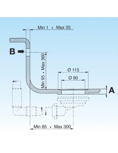 PILETTA LIRA BASKET 3"1/2X1.1/2 MIT SCHWENKSTOPFEN