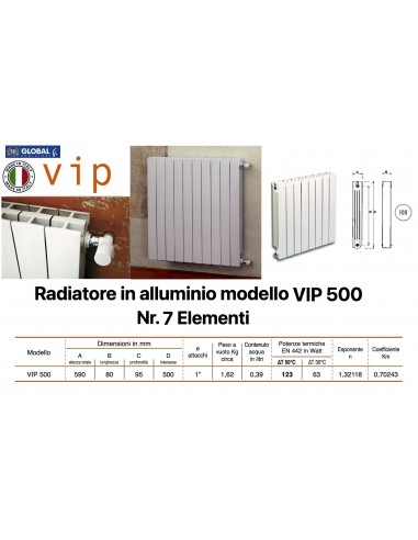RADIATORE IN ALLUMINIO GLOBAL VIP 500 BATTERIA...