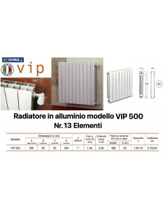 RADIATORE IN ALLUMINIO GLOBAL VIP 500 BATTERIA 13 ELEMENTI