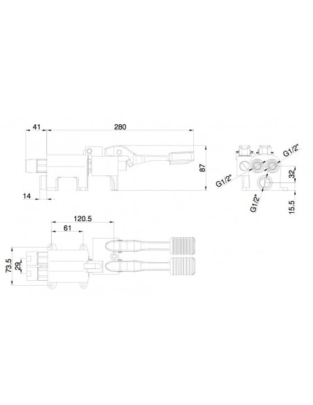 RUBINETTO MIX A PEDALE IDRAL 02075/01con bloccaggio