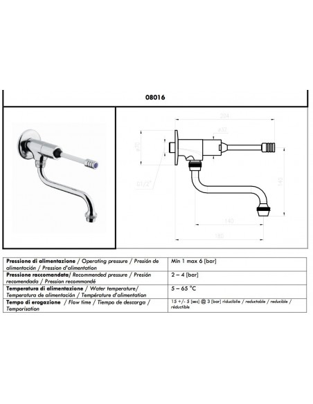 RUBINETTO IDRAL LEVA CLINICA 1/2 08016