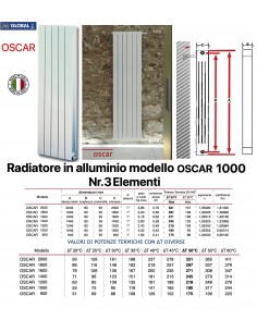 GLOBAL OSCAR 1000 ALUMINIUMRADIATOR BATTERIE 3 ELEMENTE