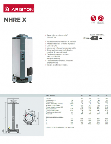 GAS-WARMWASSERBERER NHRE 26