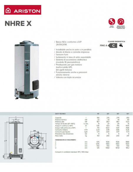 GAS-WARMWASSERBERER NHRE 26
