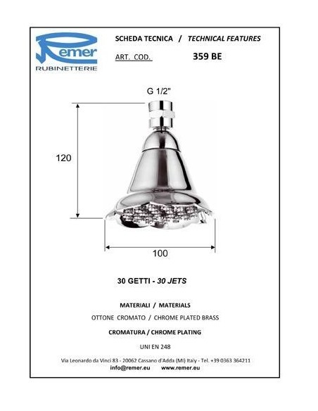 REMER BELL DUSCHKOPF 359BE