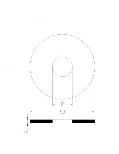 GUARNIZIONE PIANA PER BATTERIA CASSETTA 59X18X3