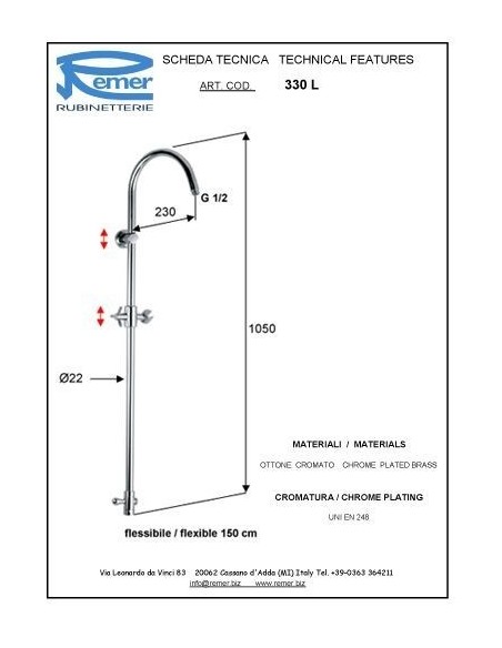 COLONNA DOCCIA CON DEVIAT.330L